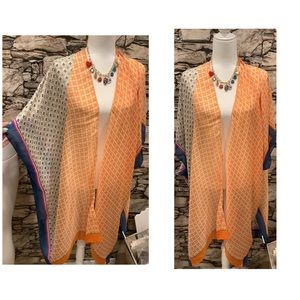 Stunning Silk Scarf Printed Kimono